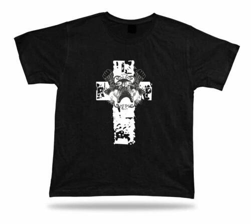 Skull On Cross Rocks Cool Modern Stylish Awesome T Shirt Tee Design Apparel