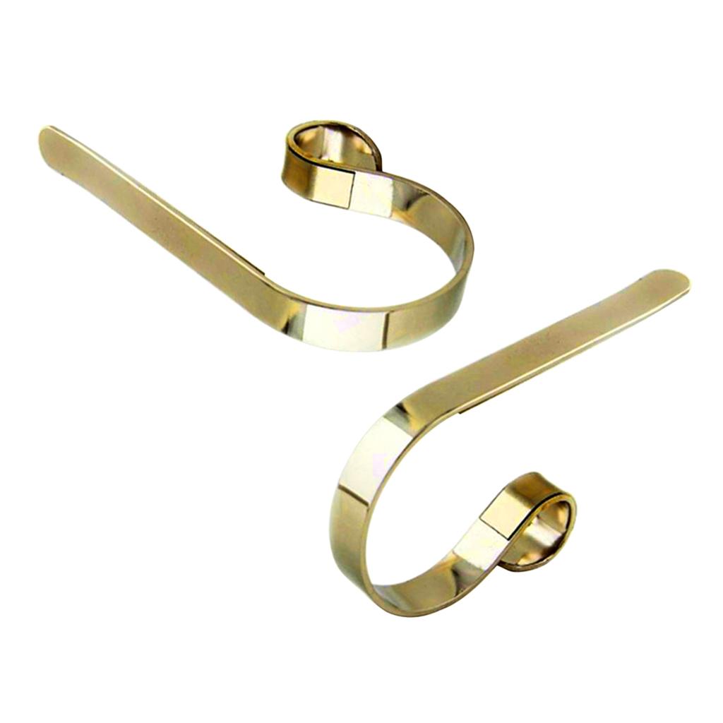2pcs Christmas Stocking Hook Home Fireplace Metal Hanger Party