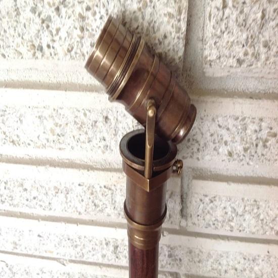Cane Francis Drake Brass Telescope Handmade Hardwood Walking Stick 3 Piece Steampunk  Renaissance Medieval