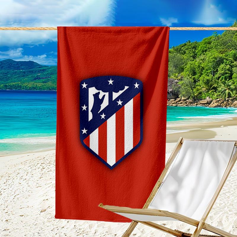 Ultra-Soft Beach Towel with Atlético Madrid Theme,Ideal for Pool - Camping, Diving - Perfect Travel Essential, Vibrant Beach Towel.