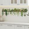 Green Leaves Plant Branch Wall Stickers Bedroom Living Room Background Wall Decoration Home Decor Pvc Mural Art Decals Wallpaper