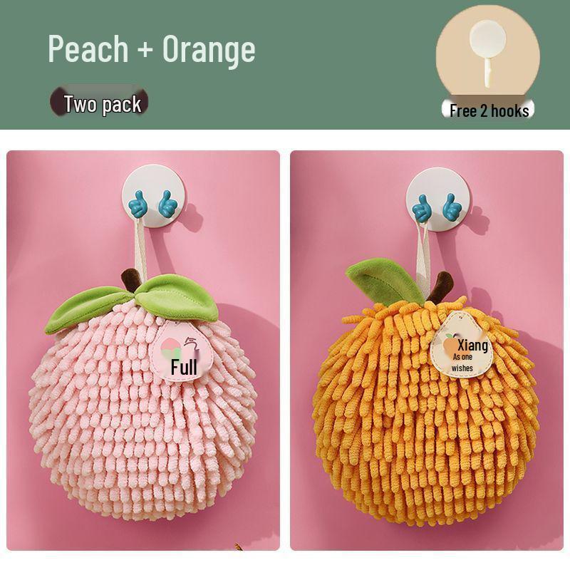 Chenille Hanging Hand Towel: Cute, Absorbent, Thickened for Kitchen & Bathroom