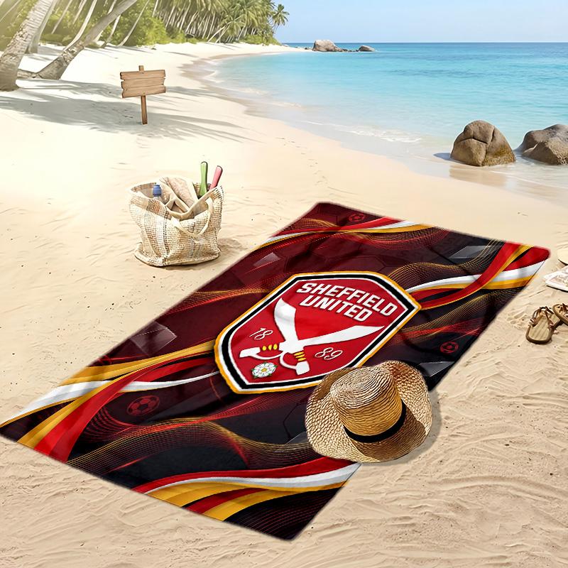 Sheffield United Football Print Beach Towel, Large Soft Quick Dry Towel for Beach Camping Swimming