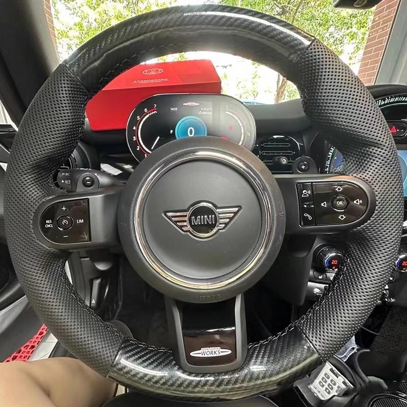 Hand-Stitched Car Steering Wheel Cover for