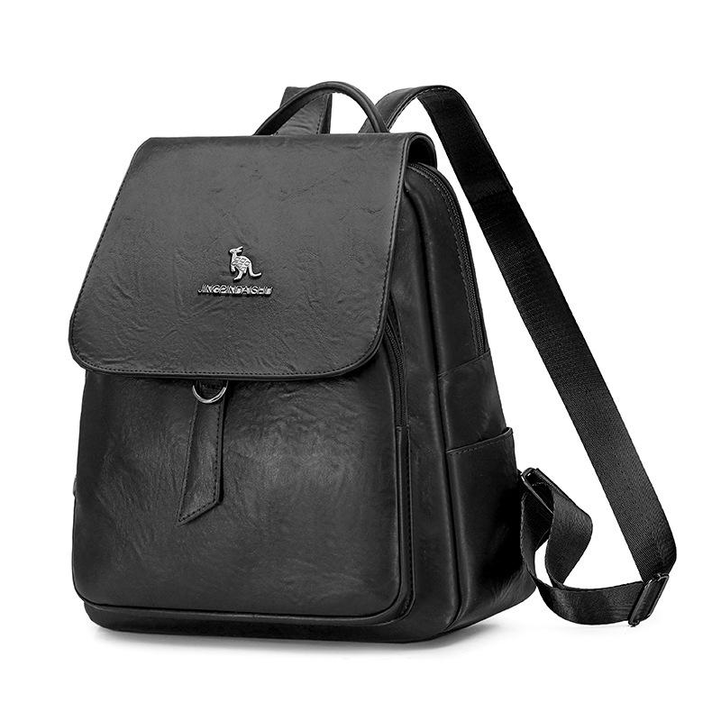 Women's Versatile Leather Backpack - Casual, Lightweight, Fashionable, Convertible Shoulder/Backpack Bag for Travel or School