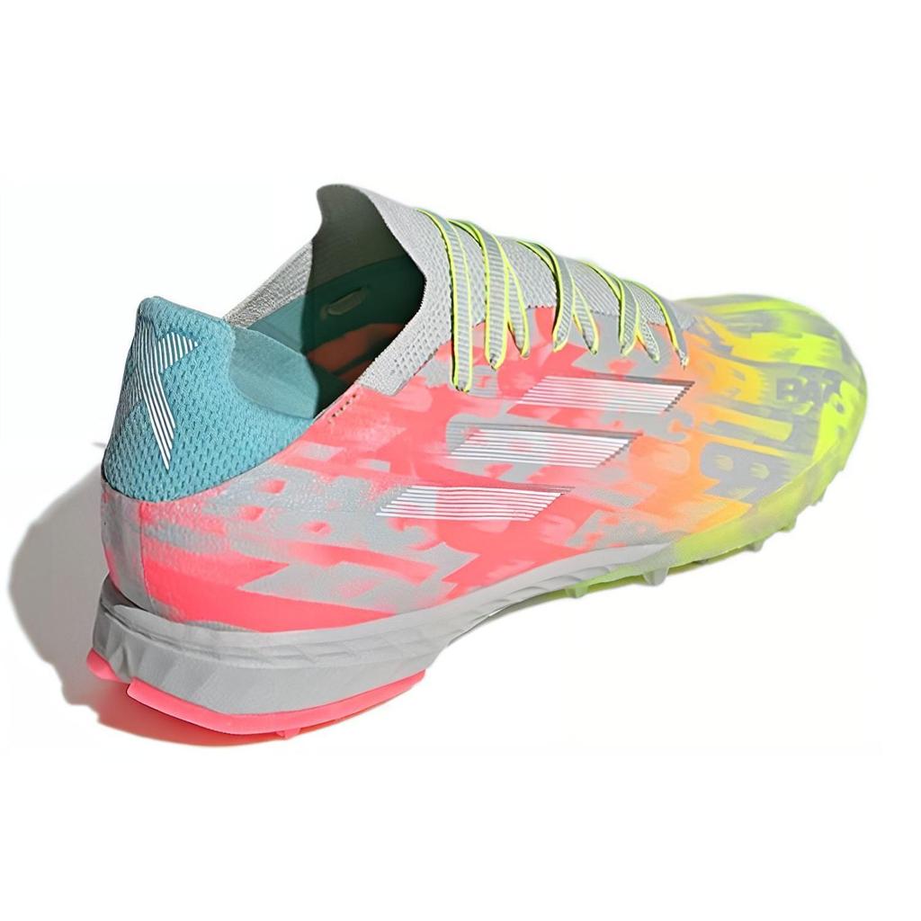 Adidas X Speedflow .1 Round Toe High-End Low-Top TF (Rubber Studs) Slip-Resistant Durable Fit Soccer Shoes Men Soccer Shoes Silver Pink Yellow GX3771