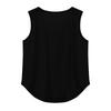 Children's Round Neck Casual Solid Color Sleeveless Pleated T-shirt Top