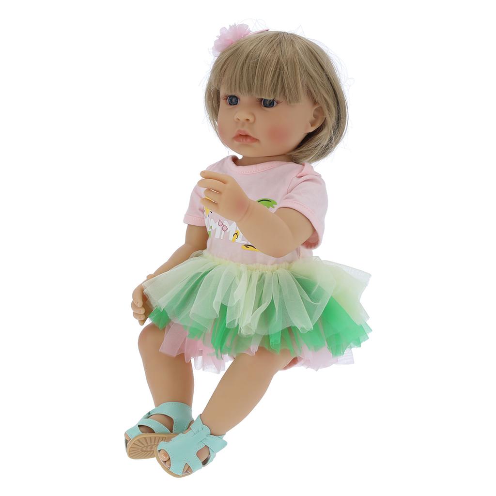 55cm Soft Reborn Girl Baby Doll Waterproof Lovely Lifelike Toddler Doll Children Toy Gift