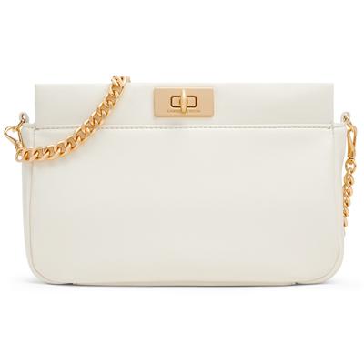 Charles & Keith Soft Minimalist Commuter Lock Crossbody Bag Small Women Bags Cream Black Dark-Brown CK2-20782537