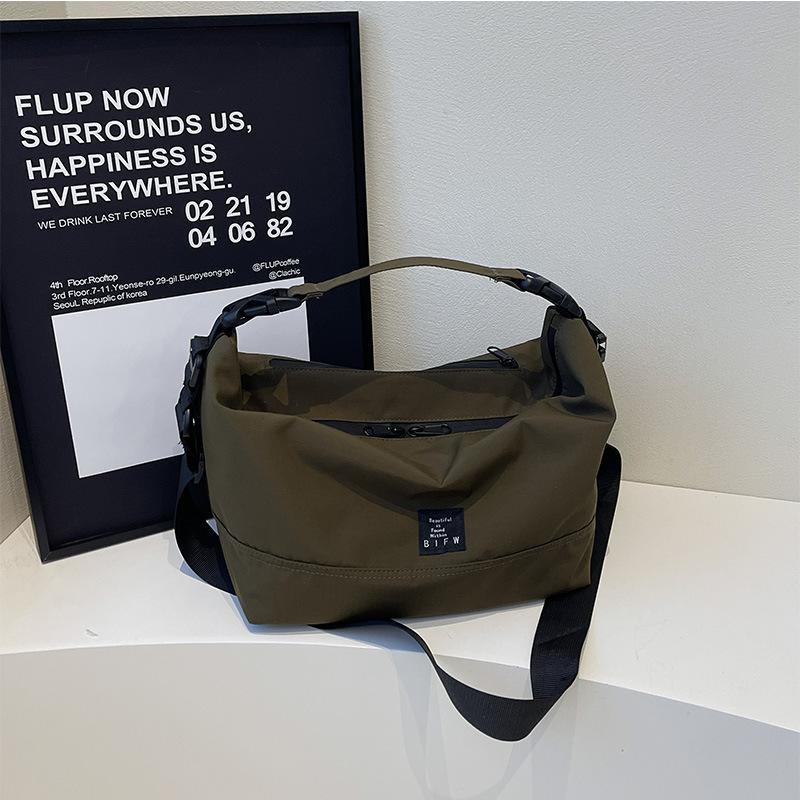 Geantă casual simplă din pânză tip gălușcă, nouă, geantă de mână ușoară, geantă de umăr, geantă crossbody pentru călătorii, sport, fitness