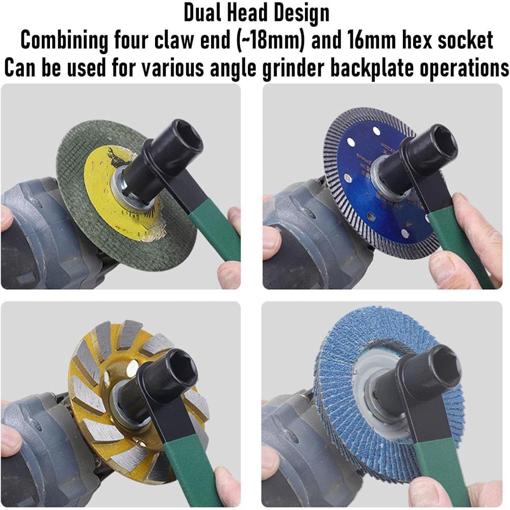 1 Wrench 3 Accessories Backing Plate Tool Chrome Vanadium Steel Dual Ended Wrench For Repair