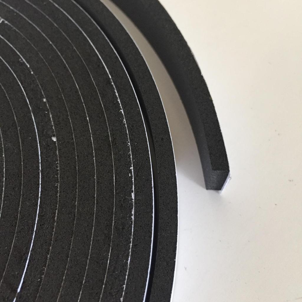 4MM EVA Black Foam Sponge Tape with Anti-Slip Seal and Double-Sided Adhesive