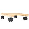 Holz Blumen Pflanzen Topf Untersetzer Rollbrett Bewegliche Ablage Ständer Halter mit Rädern für Gartenzubehör