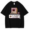 I Accept Cookies Playful Printed Mens TShirt 100 Cotton Oversized Retro Graphic Tees for Women Vintage Clothes