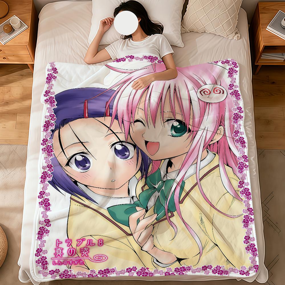 anime cute girl Momo Velia d-Deviluke to love ru soft warm plush blanket dormitory sofa living room hogar bedroom gift nap home