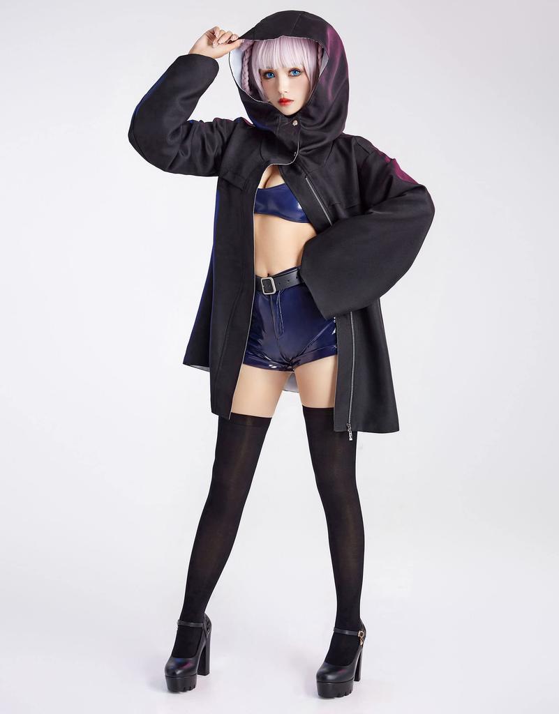 Miccostumes Anime Vampire Cosplay Full and Pants Women's Costume, Set, Coat, Top, (Small)