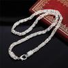 Mode Klassisch 925 Sterling Silber 6MM Geometrische Kette Halskette Armband Für Mann Party Hochzeit Schmuckset Feine WeihnachtsgeschenkeGutes Produkt