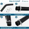 2" Gasoline Fuel Filler Neck Hose with 4 Clamps - 15 7/8" Length Gas Tank Hose Replacement (45 Degree)