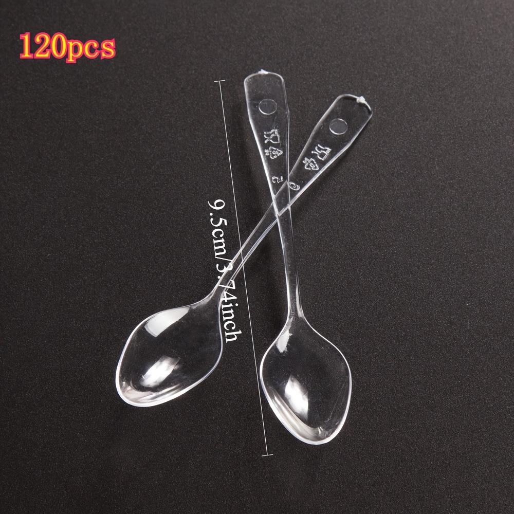 40/120pcs Mini dessert spoons, cake spoons, including ice cream tasting, pudding cake, and mousse spoons, are perfect for bakery shops, cake