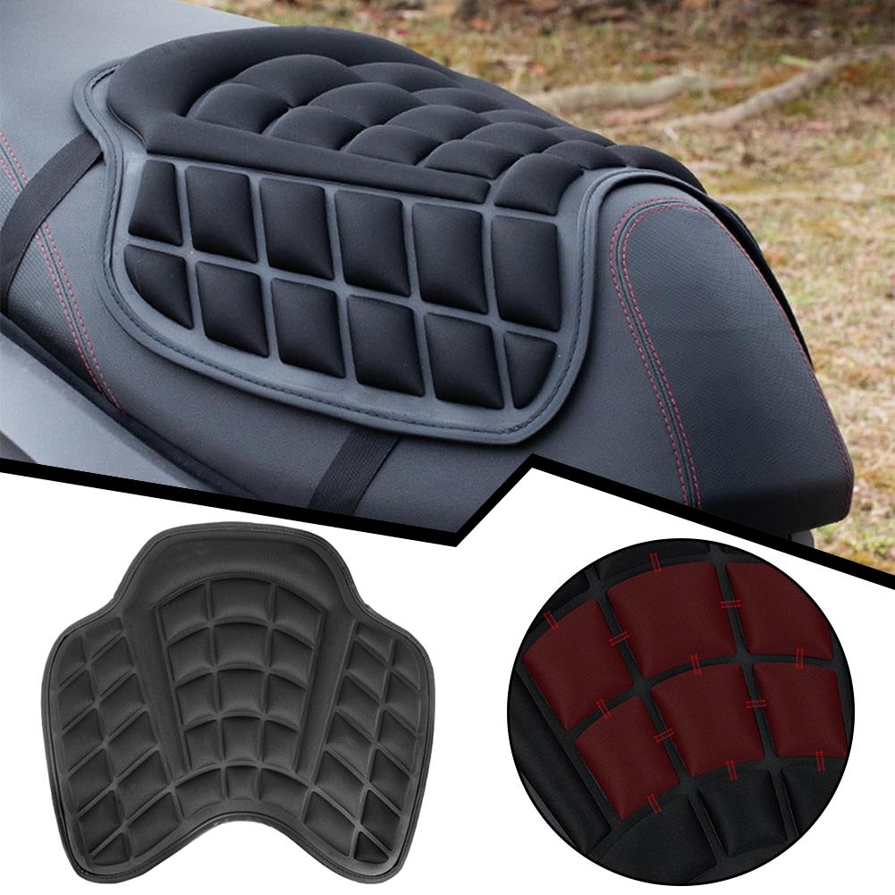 1Pcs Motorcycle Passenger Seat Pad Foam Electric Bike Shock-absorbing Cushion Support Ergonomic Thick Cover Breathable Non- C6S8