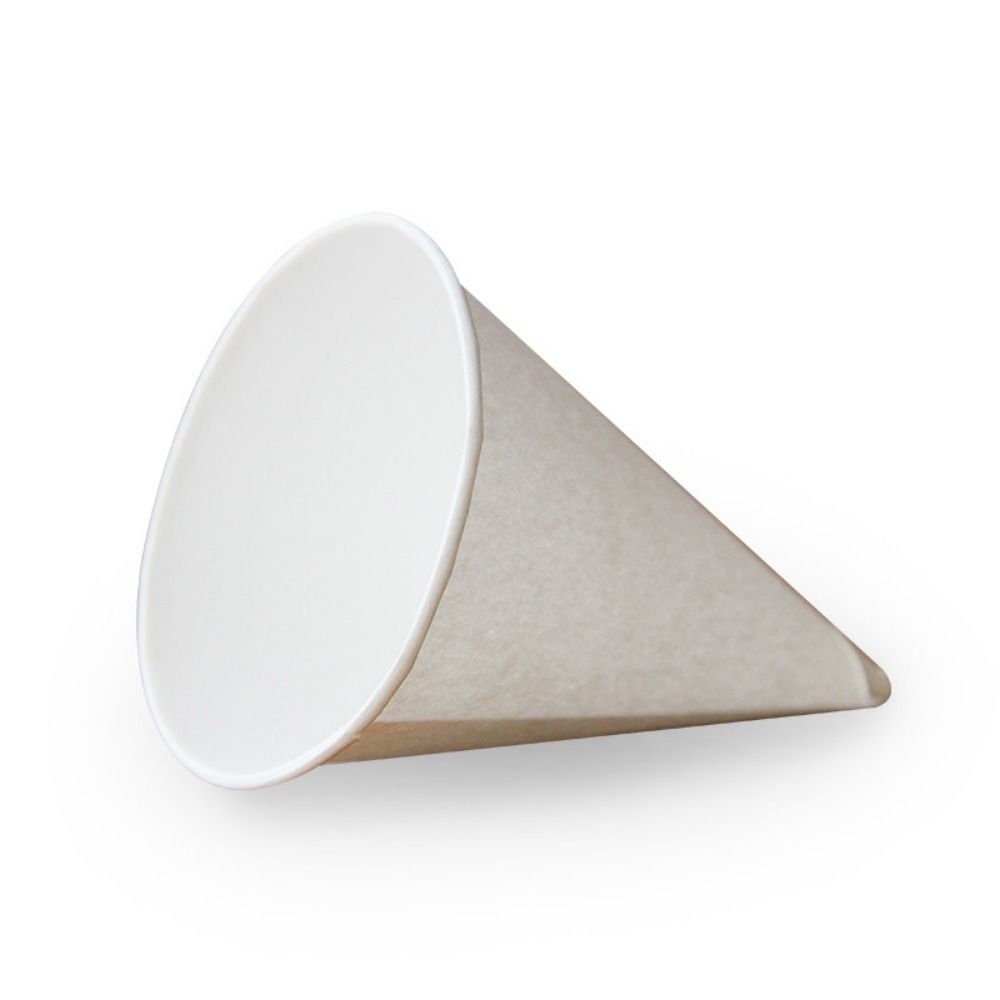 250Pcs 3.7 OZ White Paper Cone Cups Leakproof Cone Party Tableware Disposable Paper Cups  Gyms
