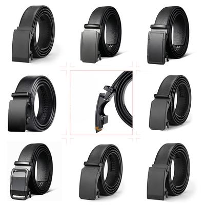 Men's Belt Genuine Leather Belt Young Man's Automatic Buckle Leather Belt Business Casual Belt Men