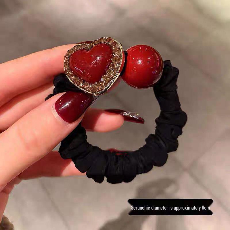 Luxurious French Pearl Hair Tie for Women - Versatile, Retro, and High Elasticity Hair Band