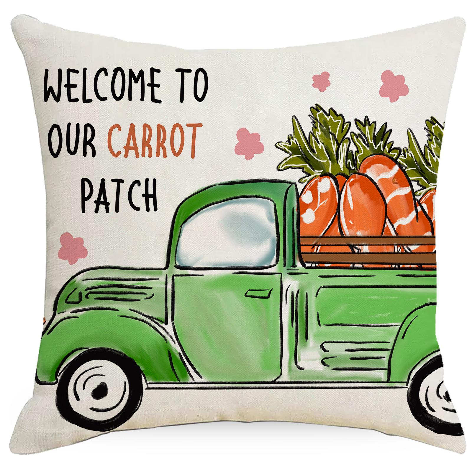 

Пасхальная наволочка Мультяшный принт Зайчик Подушка Гостиная Украшение Диванная подушка Подушка 45 * 45Cm