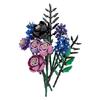 Non-Toxic Gobricks Moc Purple Rose Botanical Building Block Set Gothic Decor Artificial Rose Flower Bouquet Model Toys Valentines Day Gift