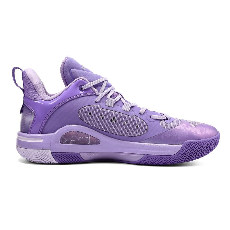 Peak Flash 5 Generation Stability Support Low Top Basketball Shoes Men sneaker Lightning Orchid-Purple ET41697A