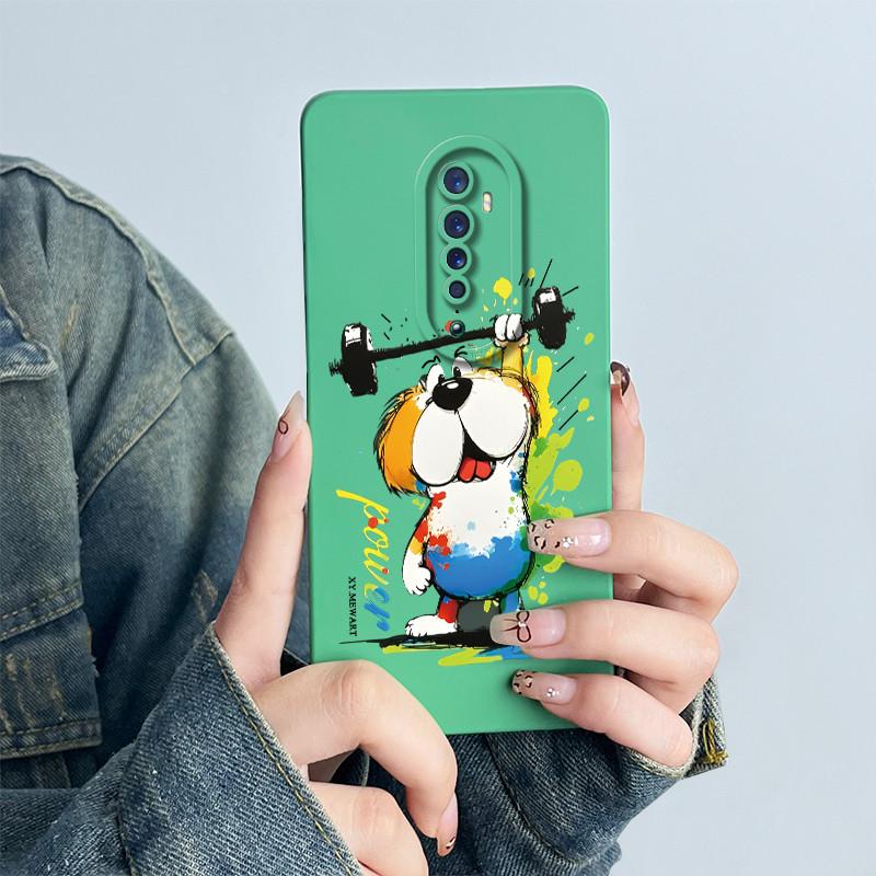For OPPO Reno 2 Phone Case Reno2 CPH1907 Cover Soft Silicone Cute Cartoon Panda Flower Boys Girls Shell Protective Funda Casing