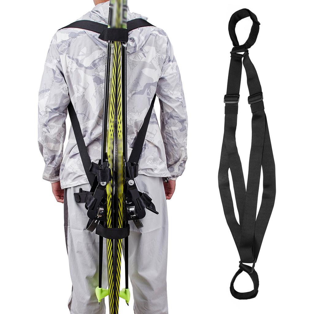 Ski and Poles Backpack Carrier Straps Adjustable Ski Shoulder Strap Skiing Pole Nylon Strap Ski Accessories