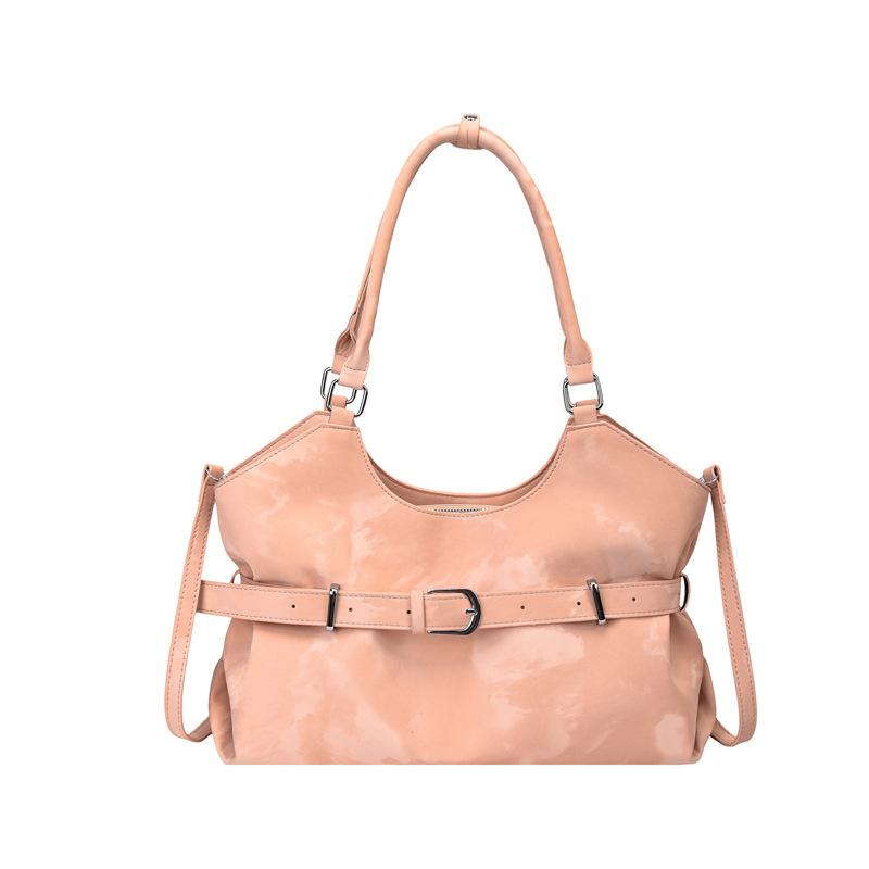 Damen Mode Große Kapazität PU Tragetasche Lässige Schulterhandtasche mit Verstellbarem Riemen