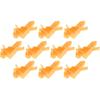 10Pcs Car Wheelarch Mould Trim Flare Pane Clips 75397-60031 Compatible Prado 120 2002-2009 Orange Plastic Auto Fastener Clips