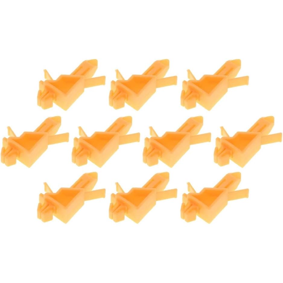 10Pcs Car Wheelarch Mould Trim Flare Pane Clips 75397-60031 Compatible Prado 120 2002-2009 Orange Plastic Auto Fastener Clips