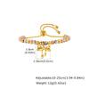 Copper Box Chain Three-Color Batch Flower Beaded Stainless Steel Bow Flower Adjustable Bracelet Women'S