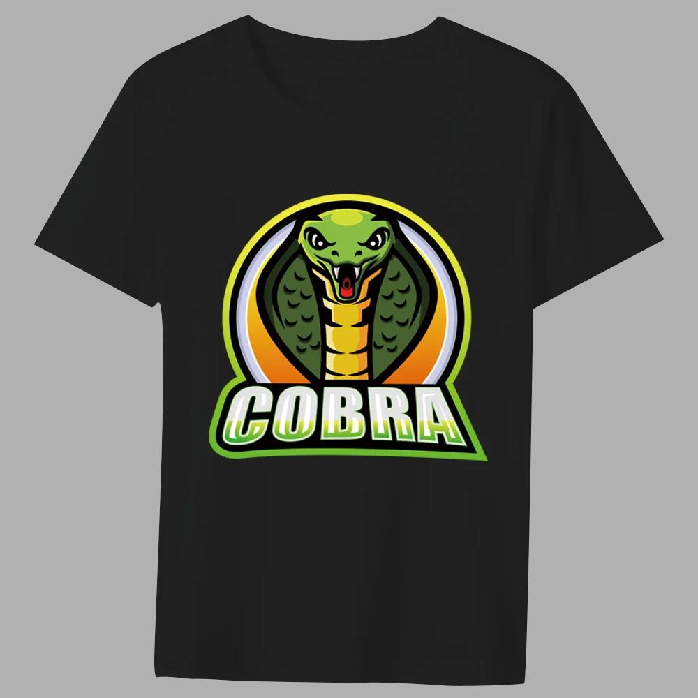 

Футболка Уличная Мода Мужская Повседневная Белая Универсальная Серия с Принтом Кобры Круглый Вырез Для Поездок На Работу Удобная Футболка Мужской Топ XXXXXL чёрный