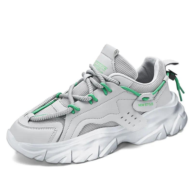 

Men s Shoes Spring and Summer Mesh Breathable Casual Sports Shoes Running Shoes Dad Shoes 39 серый