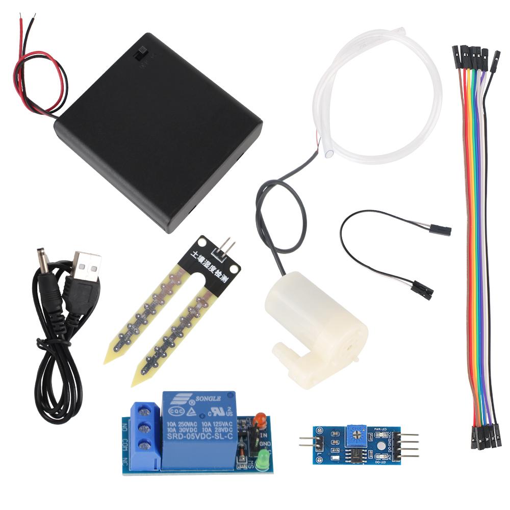 

Комплект модулей водяного насоса «сделай сам», садовый капельный полив, обнаружение влажности почвы, автоматический полив, ирригационная система