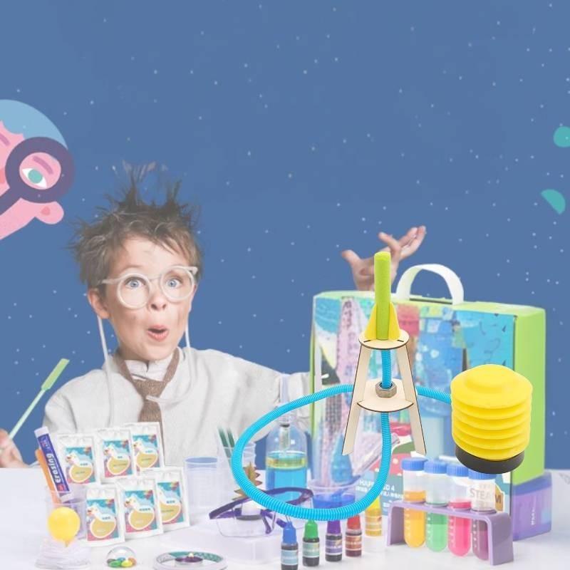 Educational Diy Handmade Rocket Launch Toy For Kids Wooden Material Customizable