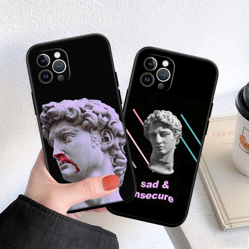 PP25 David Statue funny Soft Shell Phone Case for OPPO A3 Pro A72 A74 A76 A77 A77S A78 A79 A94 A95 A18 A40M A58