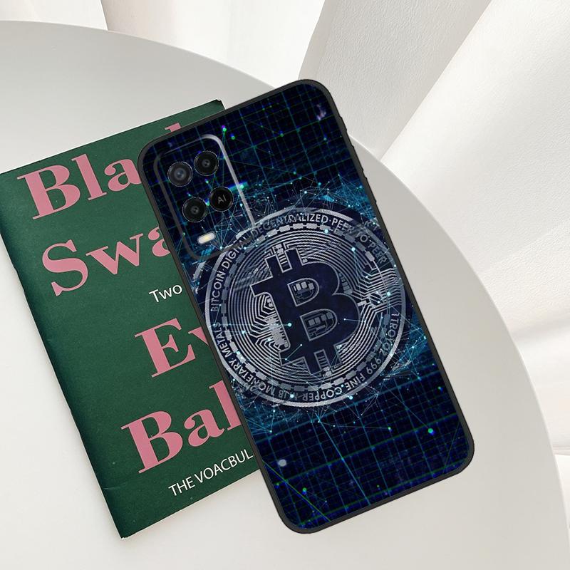 Bitcoins Coin Case For Oppo A15 A16 A17 A52 A72 A76 A96 A54 A74 A94 A54S A57S A58 A78 A98 A57 A77 Cover