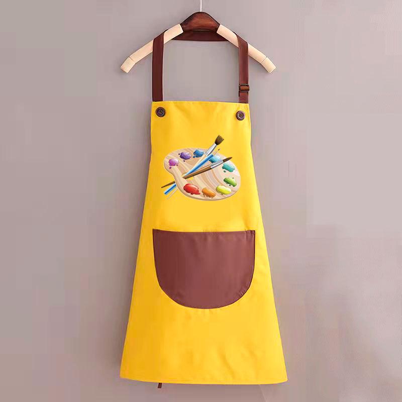 Children's Waterproof Painting & Chef Apron Set - Printed Coveralls & Waist Apron for Kindergarten.
