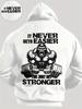 Men's Fall-winter Letter-printed Hooded Fleece Pullover, Versatile Sporty Casual Loose-fitting Hooded Pullover