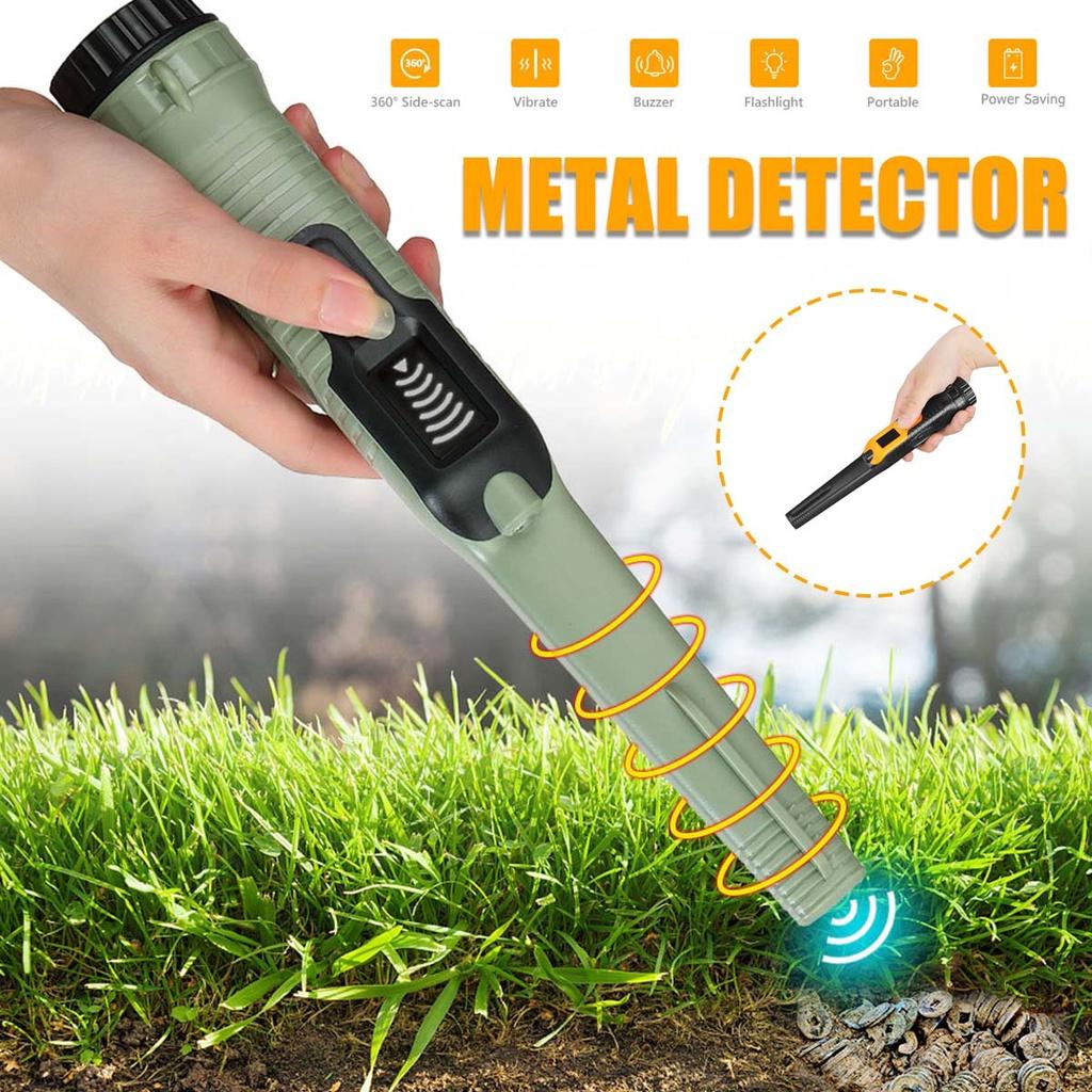 360 10 kHz 30m 9V Wasserdicht Pinpoint Ton Vibrationsalarm Handheld Metalldetektor Tragbarer Positionierungsstab Detektor