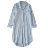 Japanese Style Women's Cotton Nightgown: Spring & Autumn Long Sleeve Cardigan Pajamas, Plus Size
