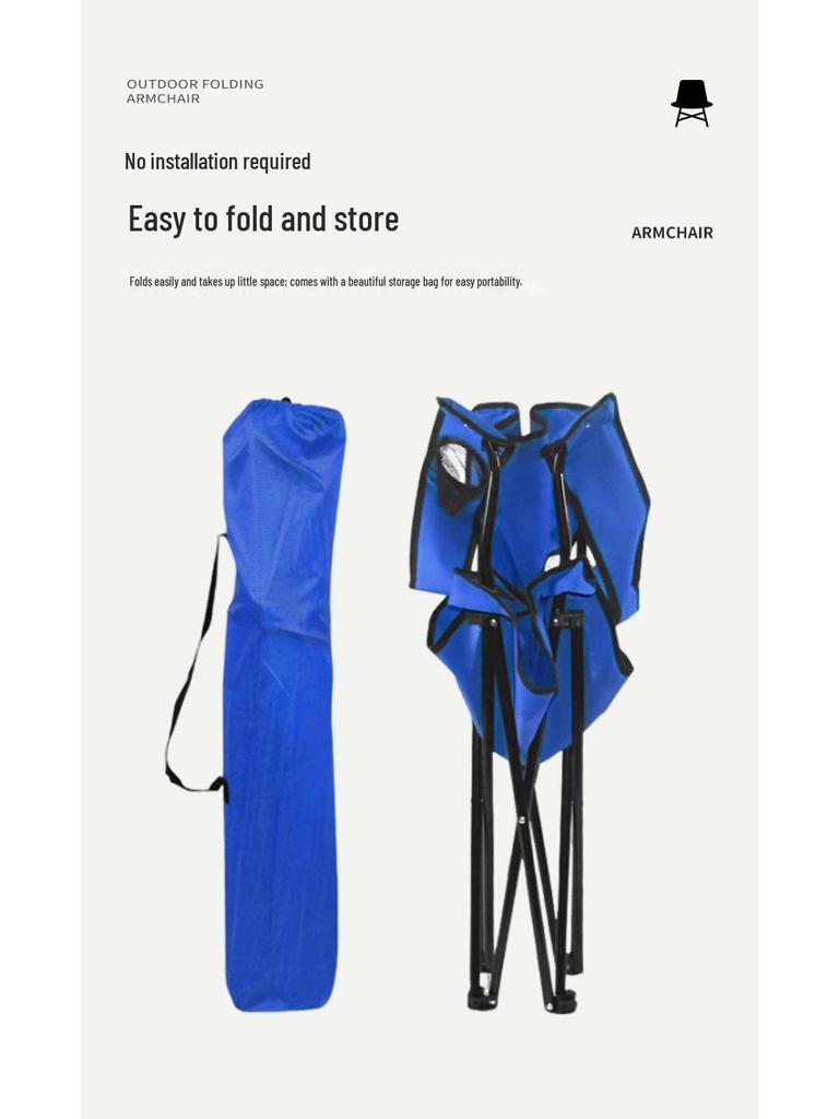 Outdoor Folding Armchair for Camping, Beach, Fishing, and Barbecue Activities