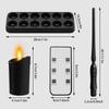 12pcs Rechargeable LED Candles with Remote Control LED Lamp Flameless Christmas Valentine Wedding Church Home Table Decoration