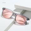 New Ins Popular Fashion Square Candy Color Sunglasses Women Blue Vintage Rivets Men Shades UV400 Gafas