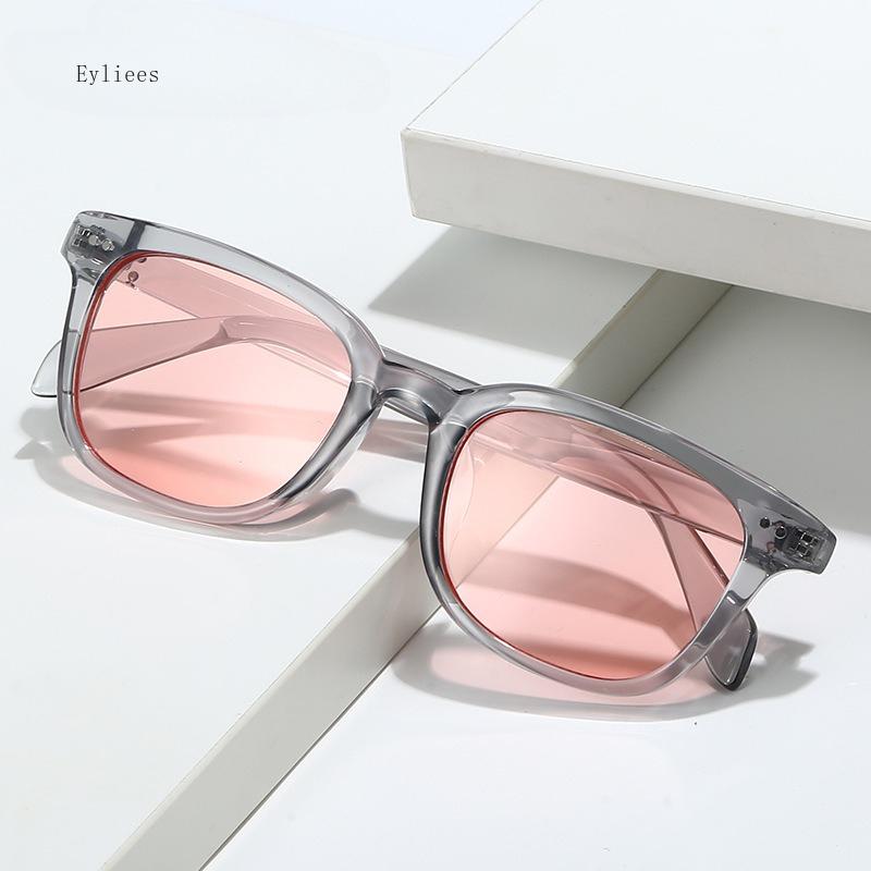 New Ins Popular Fashion Square Candy Color Sunglasses Women Blue Vintage Rivets Men Shades UV400 Gafas